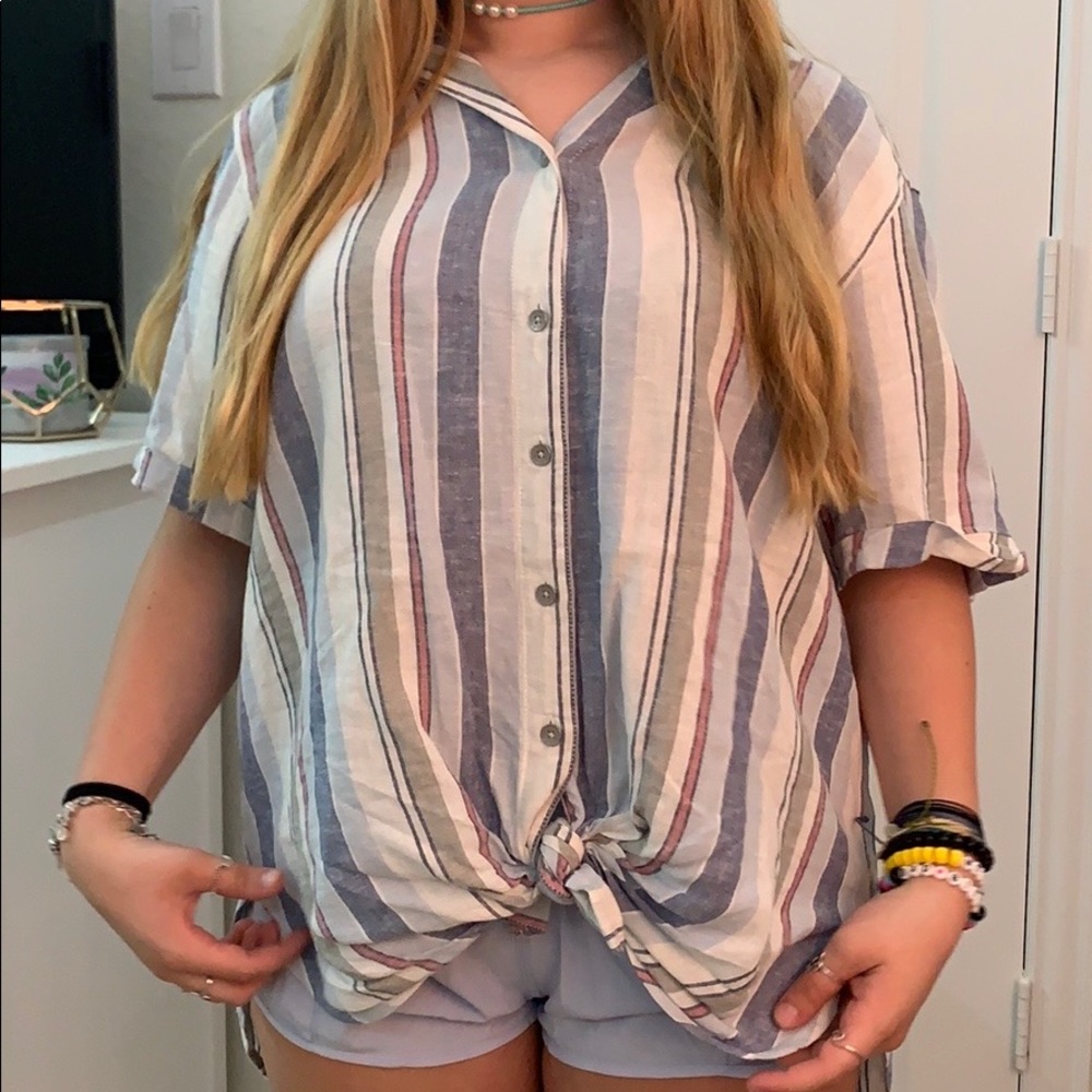 Striped Abercrombie Blouse